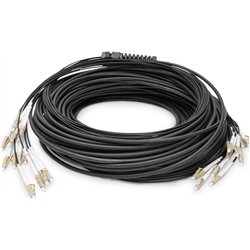 DIGITUS Pre-Assembled Universal Fiber Optic Breakout Cables, OM4 Multimode, 12 Fibers