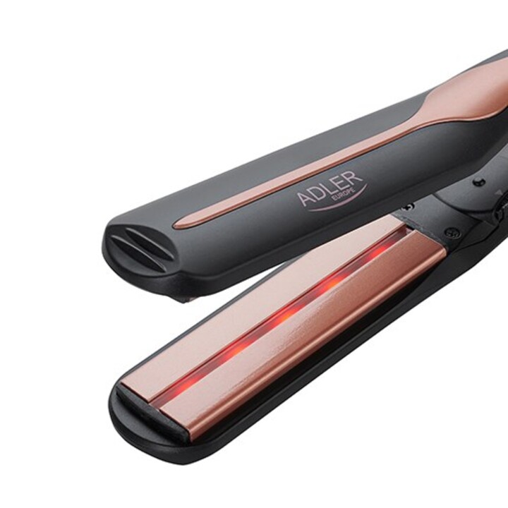 Adler AD 2318 Utensilio de peinado Plancha de pelo Caliente Negro, Coral 120 W