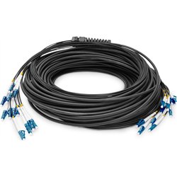 Digitus pré-montado Cabos de fuga de fibra óptica universal, multimodo OS2, 8 fibras
