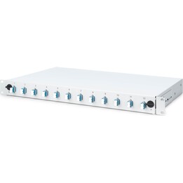 Caixa de emenda de fibra óptica Digitus, equipada, LC, OS2, cinza