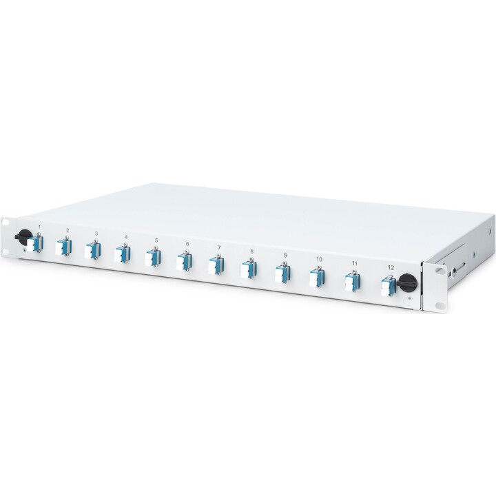 DIGITUS Caja de empalme de fibra óptica, equipada, LC, OS2, Gris