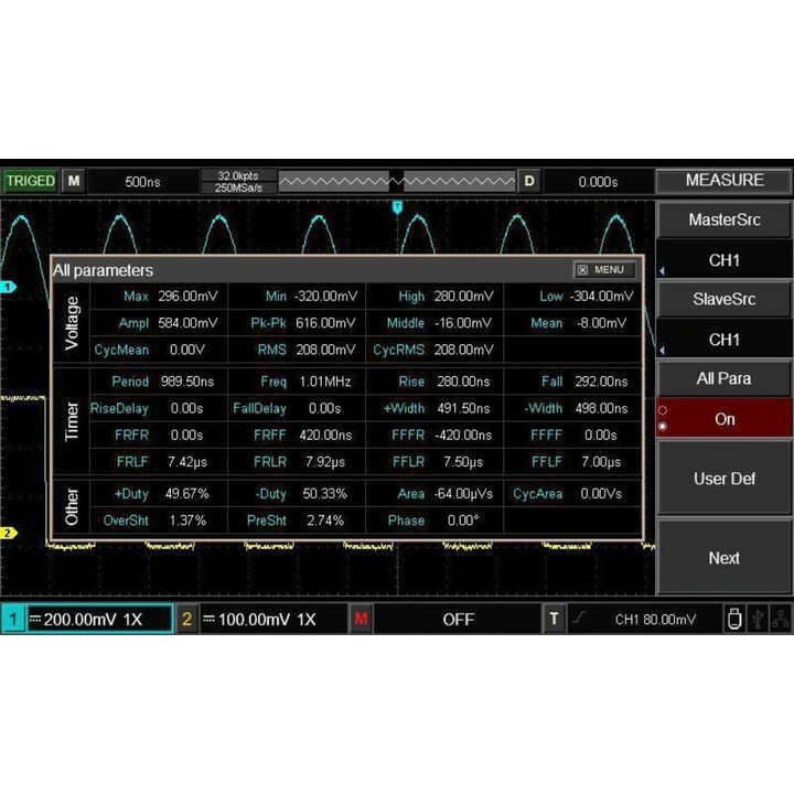 Oscilloscope Uni-T modèle UTD2102CL+