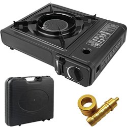 Cocina de gas turística de cerámica Extralink en estuche + adaptador