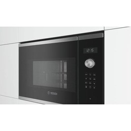 Bosch Serie 6 BEL554MB0 Forno a microonde combinato da incasso 25 L 900 W Nero, Acciaio inossidabile