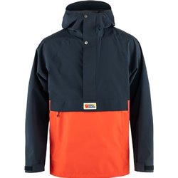 Casaco de Chuva Fjallraven Vardag Hydratic Anorak - Dark Navy/Flame Orange