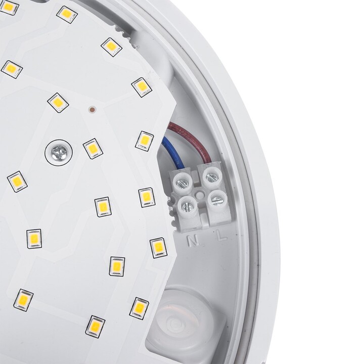 Wall LED Lamp with Infrared Motion Sensor Indoor / Outdoor Lighting 1100lm 15W IP54 4000K Waterproof Colour: White