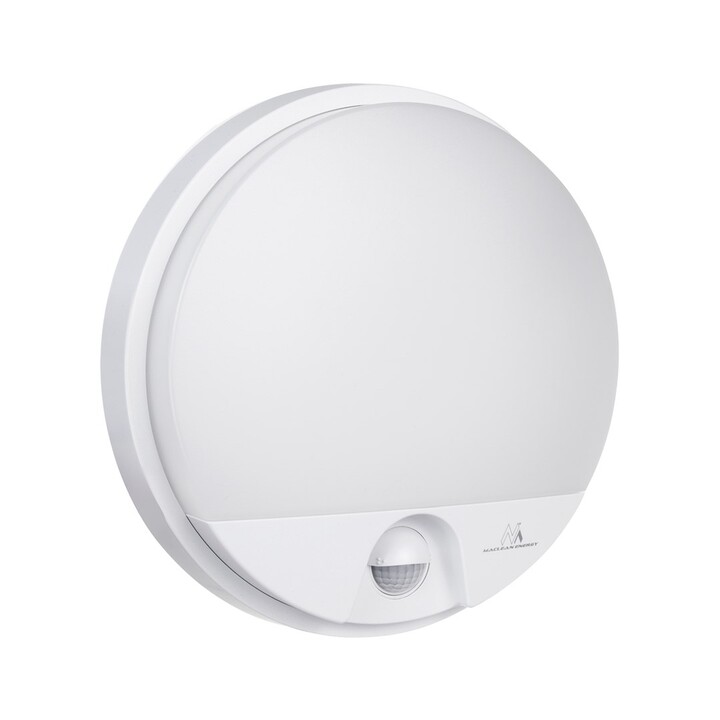 Wall LED Lamp with Infrared Motion Sensor Indoor / Outdoor Lighting 1100lm 15W IP54 4000K Waterproof Colour: White