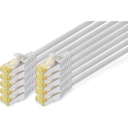 Cable de conexión DIGITUS CAT 6A S/FTP. 10 unidades. 2m. gris