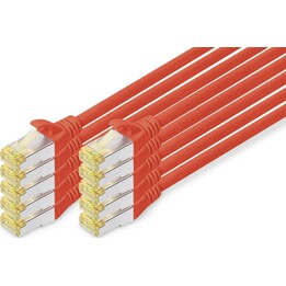 DIGITUS CAT 6A S/FTP Patchkabel. 10 Stück. 1m. verrotten