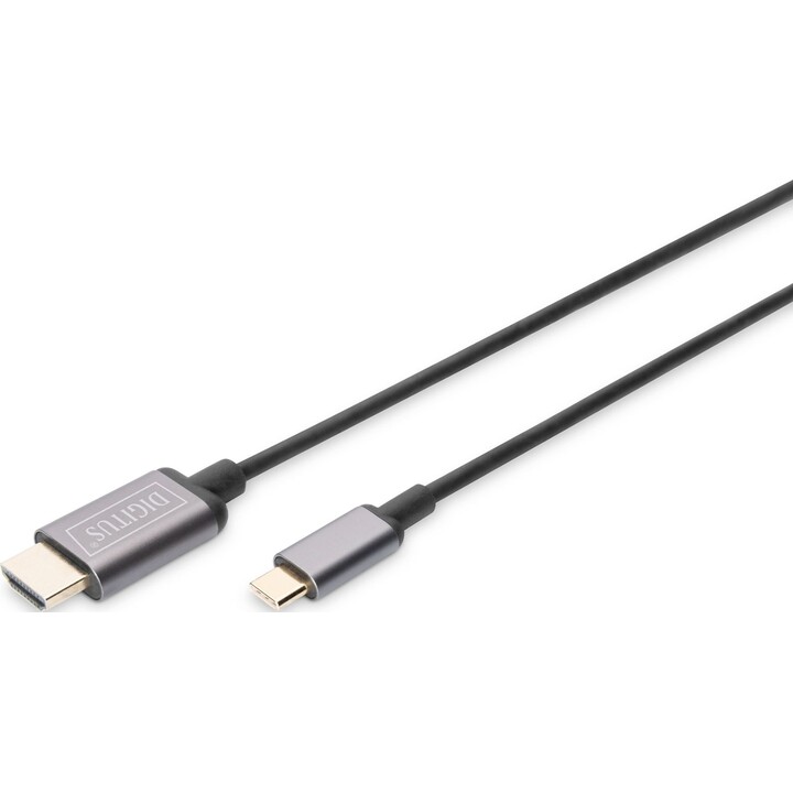 Digitus DA-70821 adaptador de cable de vídeo 1,8 m USB Tipo C HDMI tipo A (Estándar) Gris