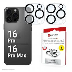 DISPLEX Full Cover Camera Lens Glass, iPhone 16 Pro/16 Pro Max (2 pieces)