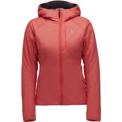 Veste isolante à capuche extensible Black Diamond First Light pour femme - Rouge corail