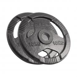 Cast iron Olympic weight set 2x10kg, 51mm hole, plate with handles, REBEL ACTIVE