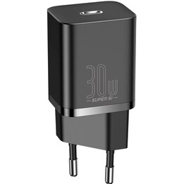 Baseus CCSUPJ01 cargador de dispositivo móvil Universal Negro Corriente alterna Carga rápida Interior