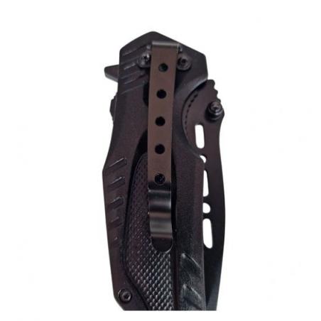 AZYMUT Cuchillo de rescate + cortador de cinturón + rompecristales + bolsa