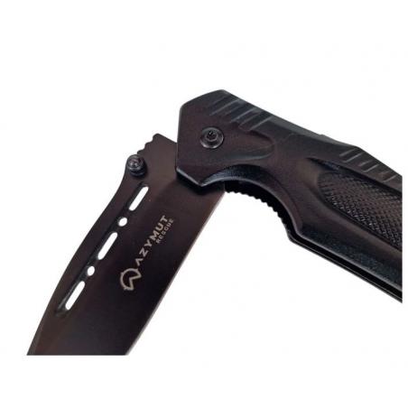 AZYMUT Cuchillo de rescate + cortador de cinturón + rompecristales + bolsa