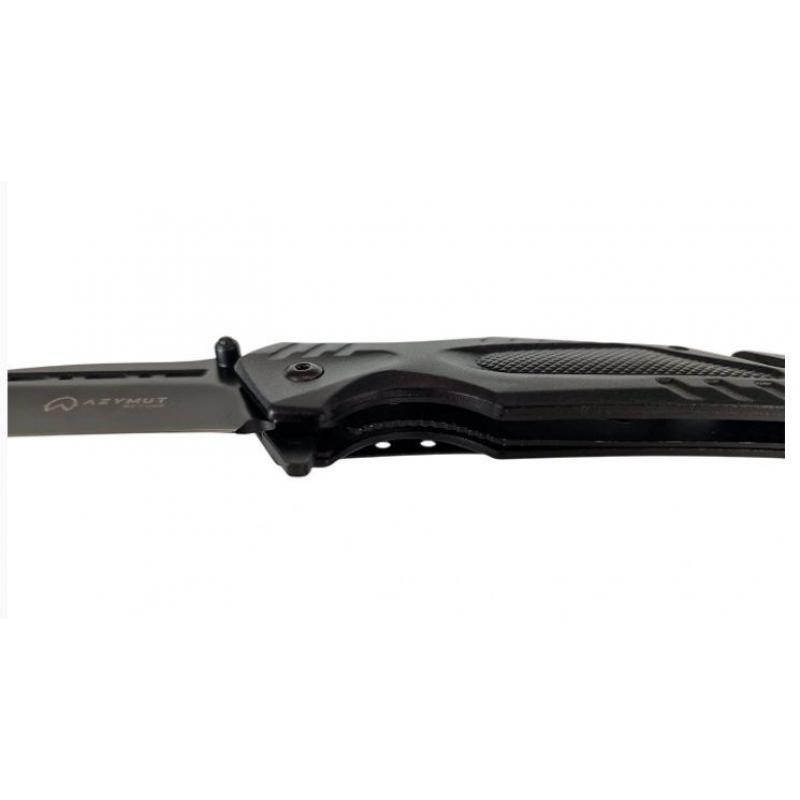 AZYMUT Cuchillo de rescate + cortador de cinturón + rompecristales + bolsa