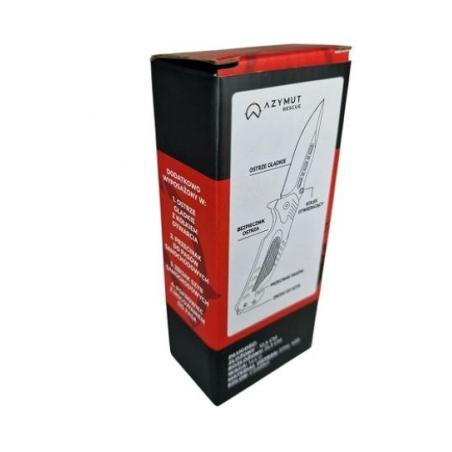 AZYMUT Cuchillo de rescate + cortador de cinturón + rompecristales + bolsa