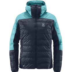 Veste à capuche en duvet Haglofs LIM pour femme - Bleu Tarn/Bleu givré L