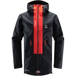 Chaqueta Haglofs LIM ZT Mountain GTX PRO - negro auténtico/rojo zenith