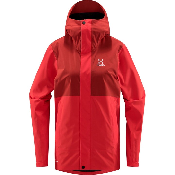 Casaco Impermeável feminino Haglofs Koyal Proof Jacket - vermelho/corrosão S