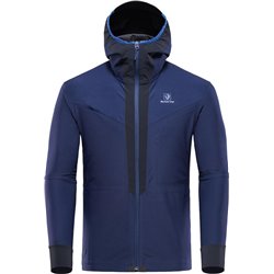 Veste softshell à capuche BlackYak Dangi - imprimé bleu
