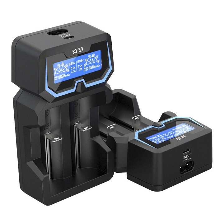 XTAR X2 Cylinder Battery Charger for Li-ion 18650 Batteries