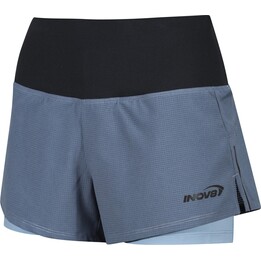 Inov-8 Trailfly Ultra 3 2in1 Laufshorts für Damen, Schiefergrau/Blaugrau, Größe: XS