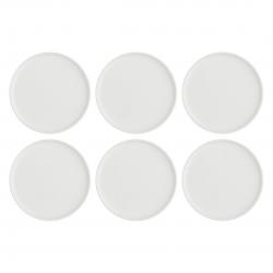 Set of 6 Essenziale Gourmet dinner plates - White, 17 cm