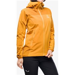 Chaqueta softshell para mujer Haglofs Moran Softshell Hood - amarillo desierto/marrón dorado