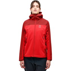 Giacca softshell da donna Haglofs Moran Softshell Hood - rosso zenith/corrosione
