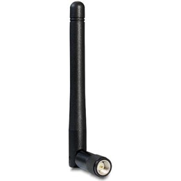 DELOCK WLAN 802.11 ac/a/b/g/n Antenne SMA Stecker 2 dBi omnidirektional mit Kippgelenk schwarz