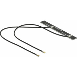 DELOCK Antena Doble WLAN MHF IV Stecker 802.11 ac/a/h/b/g/n 5 dBi 2x150mm PCB interno