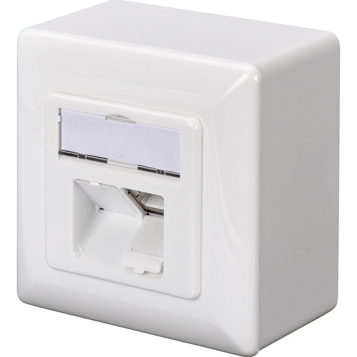 Digitus Cat 6A, classe EA, prise de données, compatible conception, monté sur surface, blanc