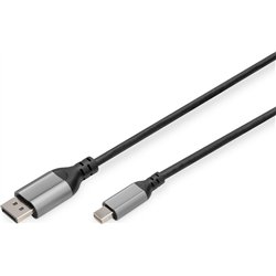 Cabo DisplayPort Digitus DB-340106-020-S Mini DisplayPort 2 m Preto