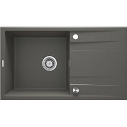 Évier en granit Deante Eridan, 1 bac avec égouttoir ZQE_T113 860 x 500 x 209 anthracite métallisé