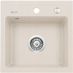 Deante ZQZ 5103, fregadero de granito de 1-bowl, beige