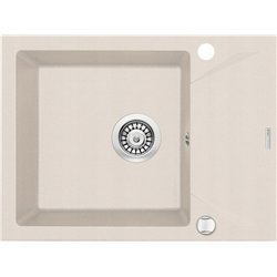 DeAnte ZQJ 511A, pia de granito de 1 Bowl com drenagem, bege
