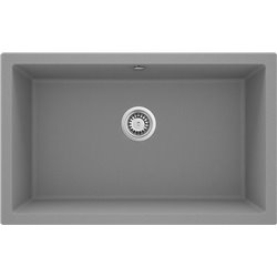 Deante Corda Granitspüle, 1 Becken, Unterbau ZQA_S10D 800 x 500 x 204 Metallic-Grau