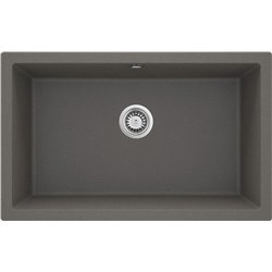 Deante ZQA T10D, fregadero de granito de pared de 1 bowl, antracita