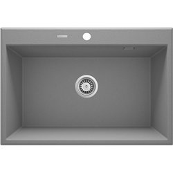 Deantin ZQE S103, 1-Bowl-Granitspüle, metallisches Grau
