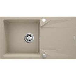 Deante ZQJ 7113, 1-bowl granite sink with drainage, sand