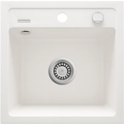 Deante ZQZ A103, fregadero de granito de 1-bowl, alabastro