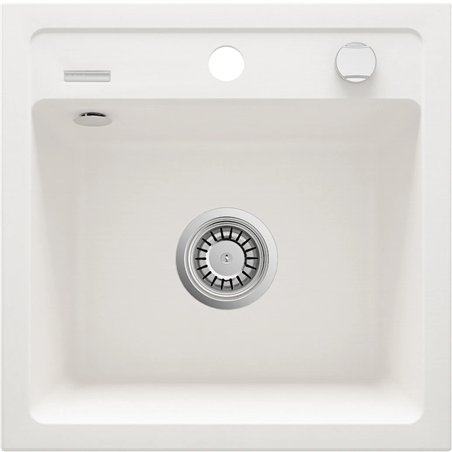 Deante ZQZ A103, 1-bowl granite sink, alabaster