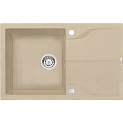 DeAnte ZQN 7113, lavabo de granit 1-bowl avec drainage, sable