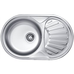 DeAnte Zeu 311B, lavello in acciaio da 1 bowl con drenaggio
