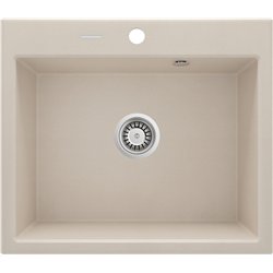 DeAnte ZQN 5103, pia de granito de 1,5 Bowl, bege