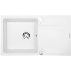 DeAnte ZQJ A113, pia de granito de 1.5 Bowl com drenagem, alabastro