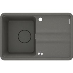 Deante Momi Fregadero de granito, 1 cubeta con escurridor ZKM_T11A 670 x 440 x 230 antracita metálico