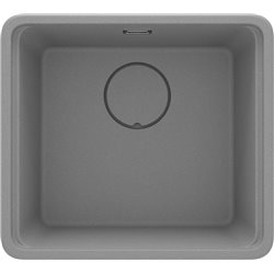 Deante Momi Granite sink, 1-bowl ZKM_S10A 500 x 450 x 230 metallic grey